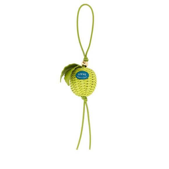 Loewe Women Green Leather Apple Charm